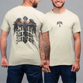 Camiseta Básica Masculina GuGi Cruz Cristã Asas Anjo Savior Frente E Costas 100% Algodão Premium