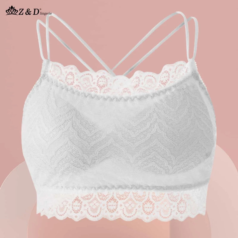 Z&D Lingerie Top De Renda Alças Larga Com Bojo 6907