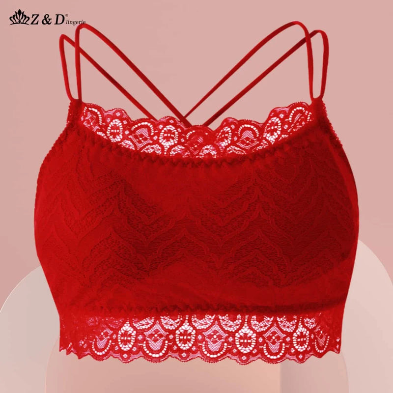 Z&D Lingerie Top De Renda Alças Larga Com Bojo 6907