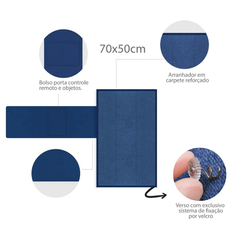 Arranhador de Gatos para Sofá Multifuncional Apoio Controle Remoto 70cmx50cm Premium MeetPet