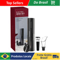 Kit Saca Rolhas Automático Abridor De Vinho Garrafa