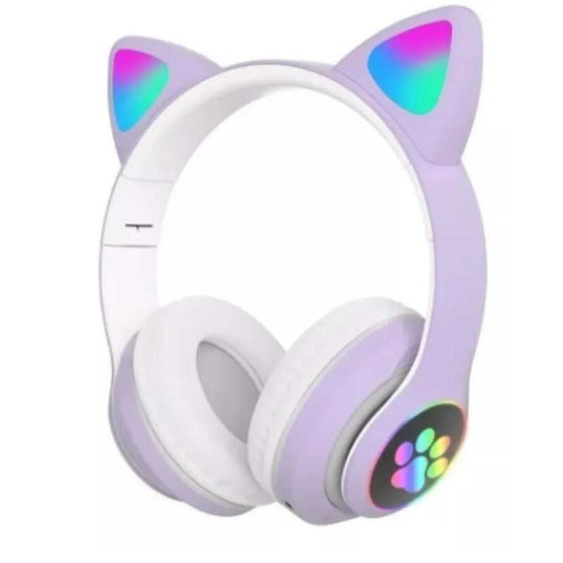 Fone Gatinho Sem Fio com Led Infantil Boy Girl Toy