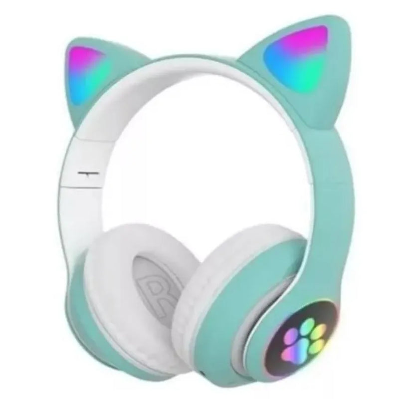 Fone Gatinho Sem Fio com Led Infantil Boy Girl Toy