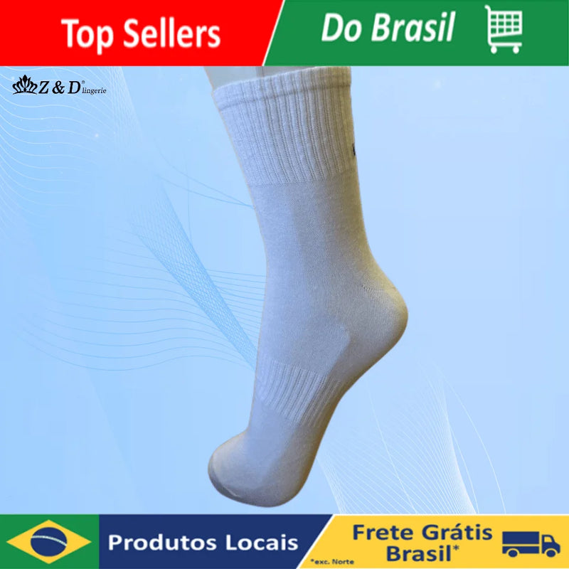 12 pares de Meia Longo qualidade lote homem A109