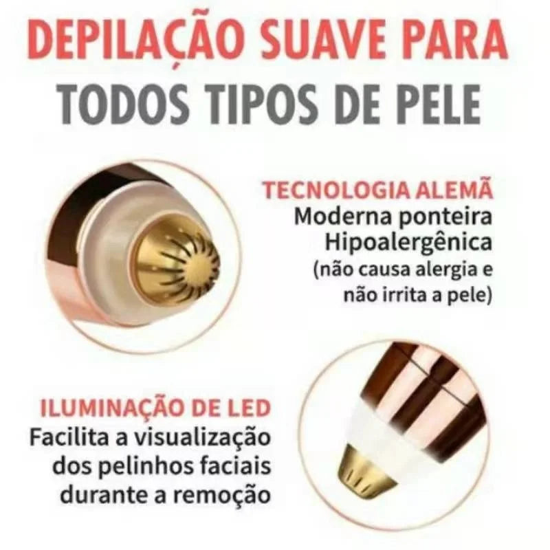 Depilador Indolor Caneta Sobrancelha Removedor Instantâneo A Pilha