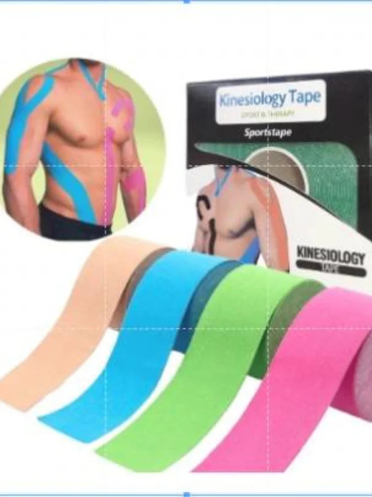 Fita Bandagem Elástica Adesiva Kinesio Rolo de 5cm x 5m