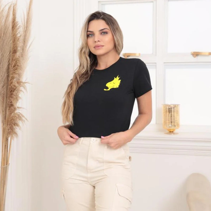 Camiseta Feminina 100% Algodão T-shirt Woodstock Estampada Baby Look Blusa Blusinha