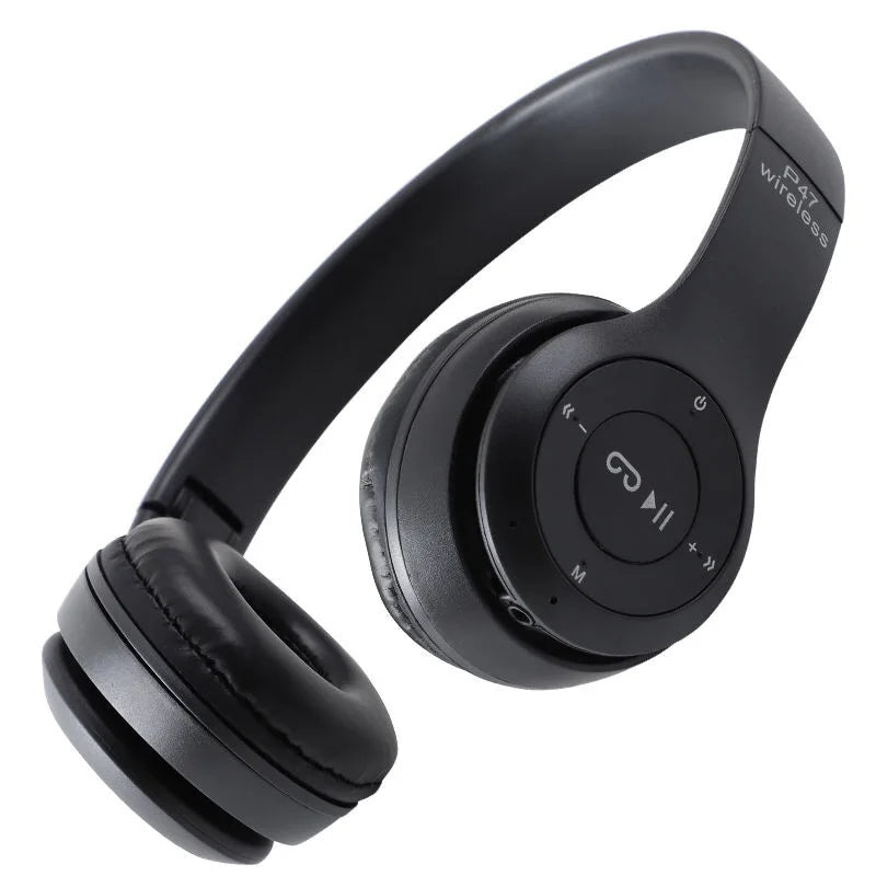 Fone De Ouvido Sem Fio F47 / P47 Fone De Ouvido Sem Fio Dobrável Micro Cartão Sd P2 Mp3 Aux Fm Celular
