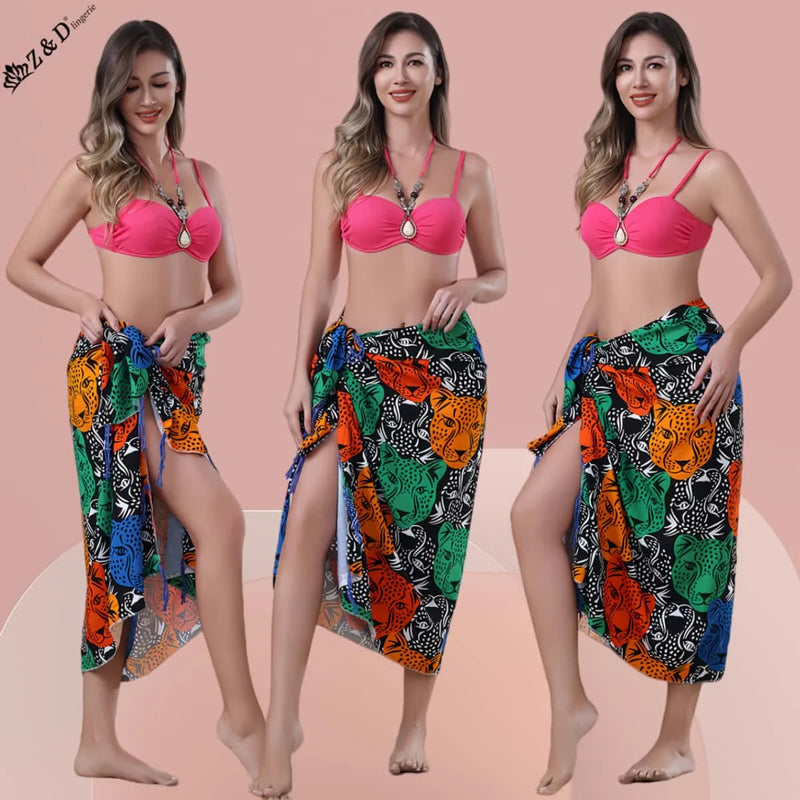 Saída de Praia Pareô Estilo Canga Estampada Tamanho 170cm/110cm