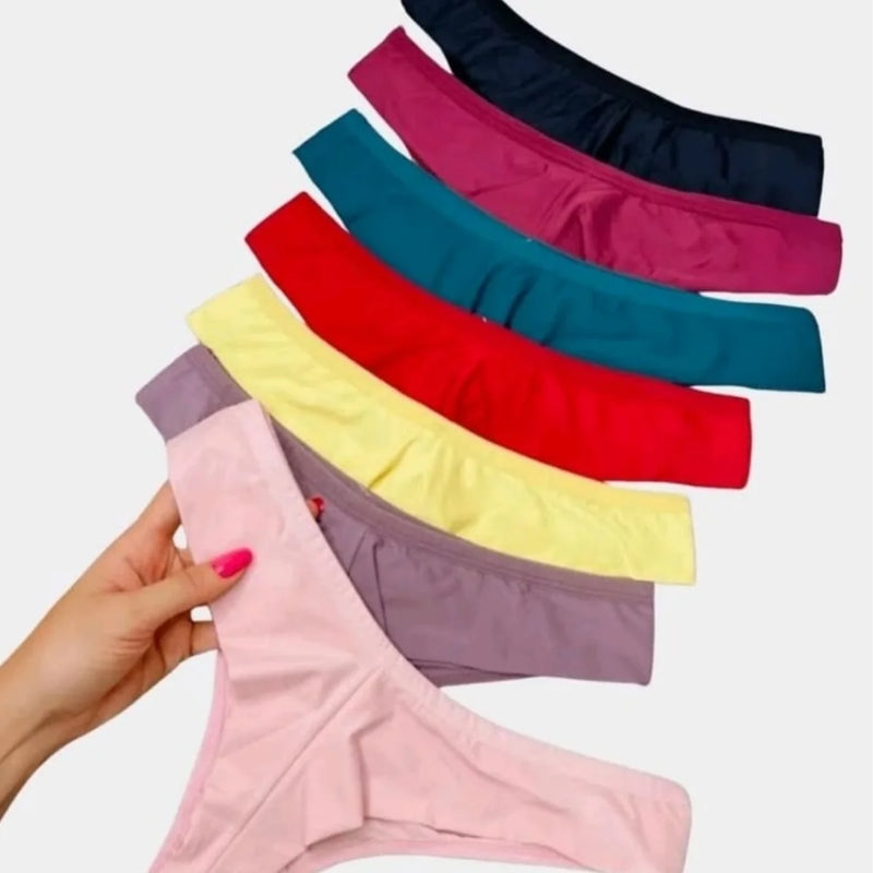 Kit Calcinhas fio duplo, calcinha fio duplo lisa, lingerie confortável, calcinha fio básico, kit de calcinhas sem costura