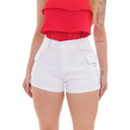 Mulheres's Cintura Belt Carga Shorts, Cintura Belt, Modelo Vestuário