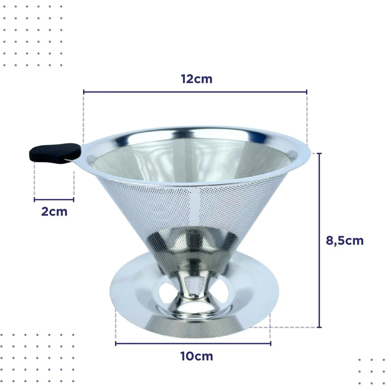 Coador Filtro De Café 103 Inox  -  Coador de Café Grande Sem Uso De Papel - Nybc