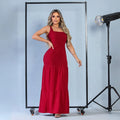 Vestido Feminino Longo Moda Blogueira Algodão 3 Maria Verão Tendencia