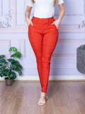 Calça Feminina de Trabalho com Cinto e Bolso
