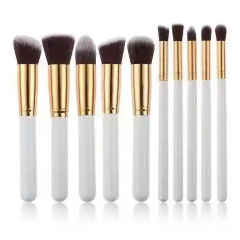Kit 10 pincel de maquiagem preta Pinceis esfumar contorno Kabuki profissional PRONTO ENTREGA