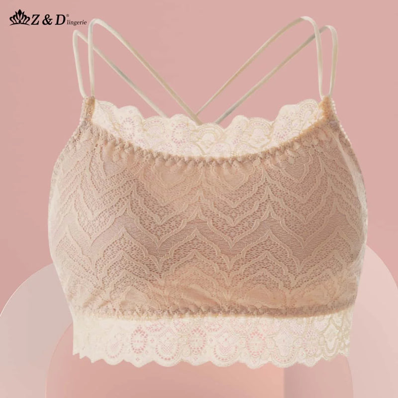 Z&D Lingerie Top De Renda Alças Larga Com Bojo 6907