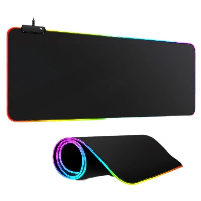 Mouse Pad Gamer Iluminado led Rgb Grande 80 cm por 30 com Mousepad gamer Led com em volta superficie velocidade para jogos