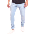 Calça masculina skinny lisa jeans clara com lycra sem rasgada Ref: 0110
