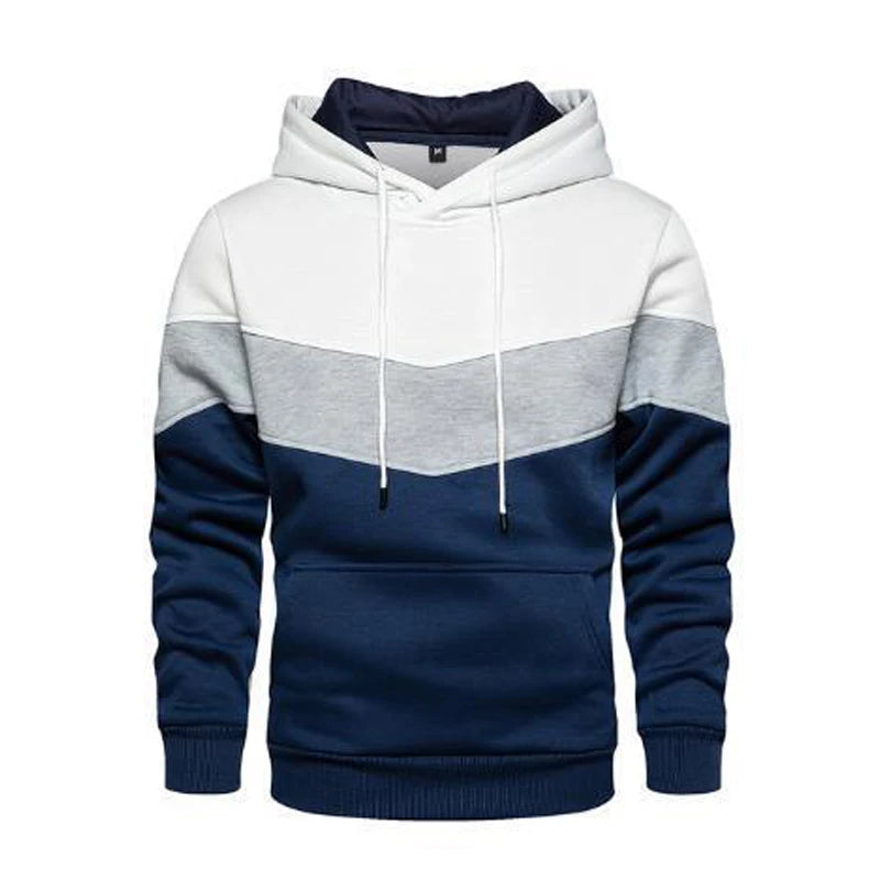Spring Autumn Men's Hoodies Color Striped Slim Hooded Sweatshirts Mens Coats Male Casual Sportswear Streetwear