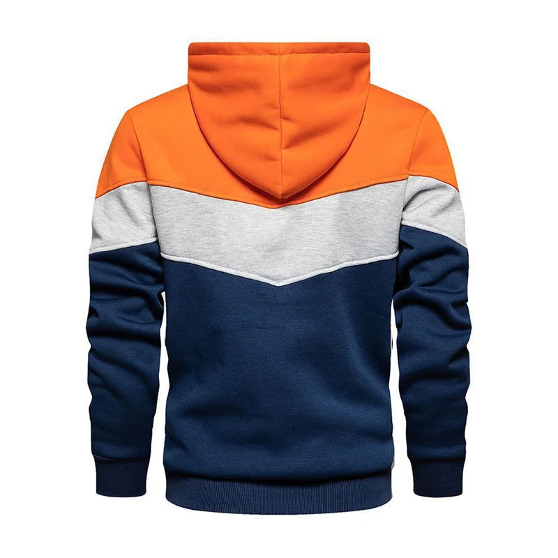 Spring Autumn Men's Hoodies Color Striped Slim Hooded Sweatshirts Mens Coats Male Casual Sportswear Streetwear