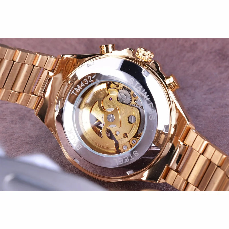 Vencedor mecânico esporte design moldura relógio de moda dos homens relógios topo marca luxo montre homme relógio masculino esqueleto automático