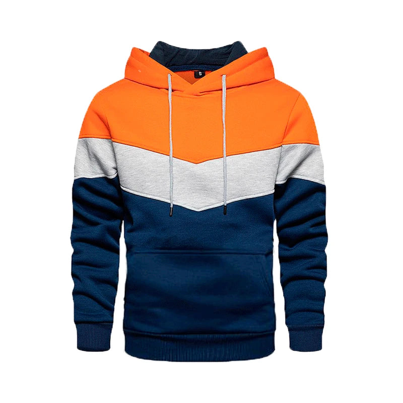 Spring Autumn Men's Hoodies Color Striped Slim Hooded Sweatshirts Mens Coats Male Casual Sportswear Streetwear