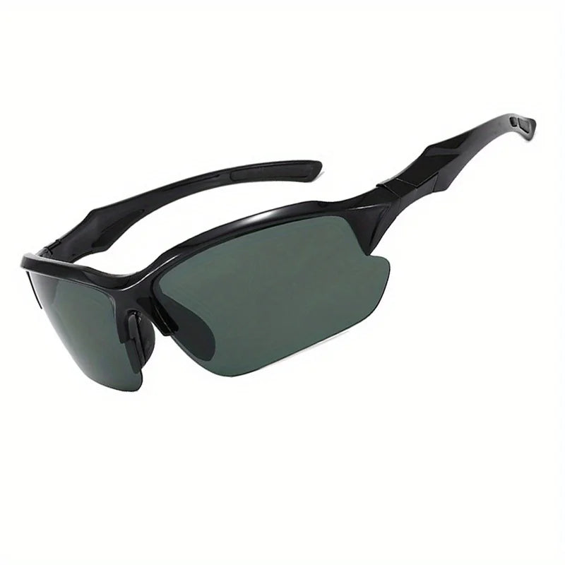 Óculos esportivos elegantes polarizados ao ar livre para homens e mulheres, à prova de vento, adequados para beisebol, corrida, pesca, golfe e direção