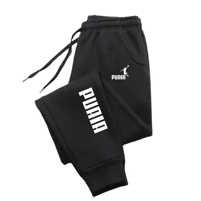 PUAIA-Calças Esportivas de Jogging Masculina, Roupas Fitness Soltas Fit, Roupa Monocromática, Calças Streetwear, Outono, Inverno, Nova