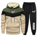 2025 outono inverno velo grosso quente agasalho masculino hoodies + calças 2 pçs define terno roupas esportivas tendência moda hip hop roupas masculinas