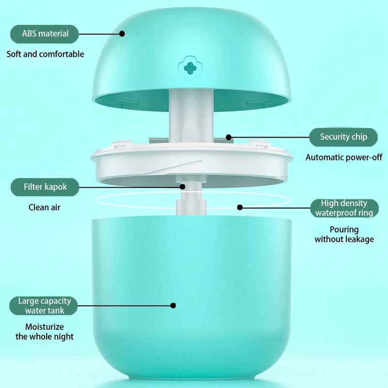 Mini umidificador de ar portátil usb atomizador aroma difusor desktop interior doméstico mudo hidratante atomização de ar umidifie
