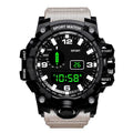 Moda masculina relógio de pulso eletrônico esportivo grande mostrador multifuncional à prova dwaterproof água alarme luminoso crianças relógio militar masculino