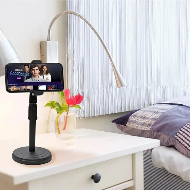 Suporte Tripé Para Mesa Celular Mini Pedestal Ajustável 360°
