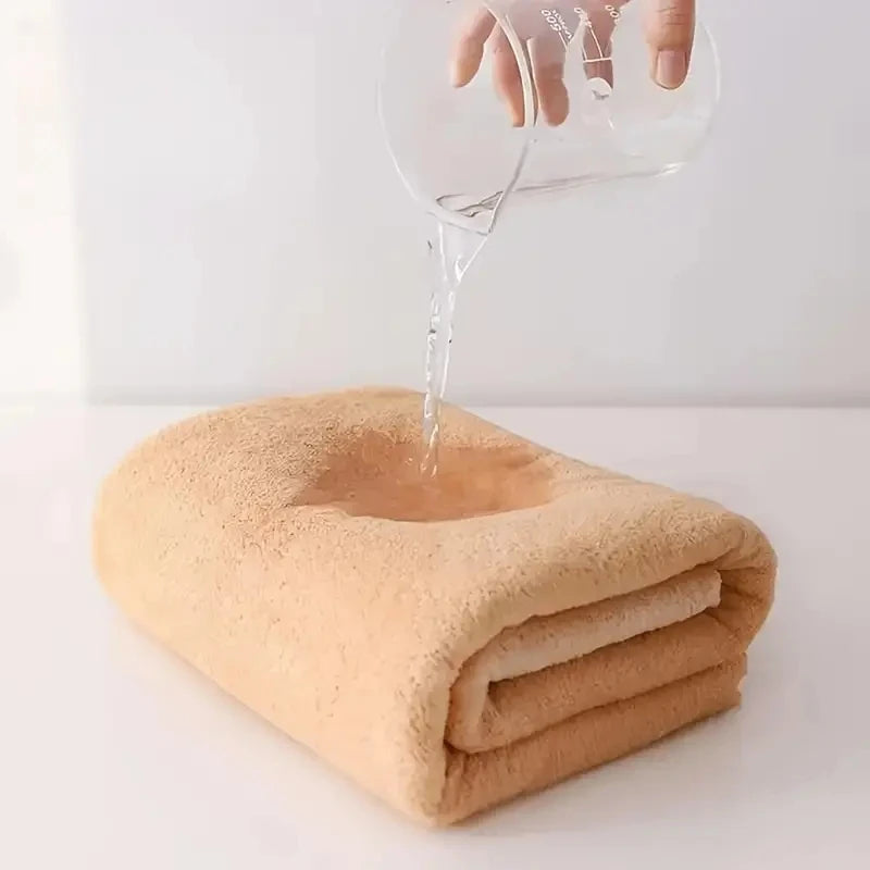 Conjunto de toalhas de banho, 2 peças, super macio, altamente absorvente, secagem rápida, veludo coral, toalha de banho para adultos, hotel e spa
