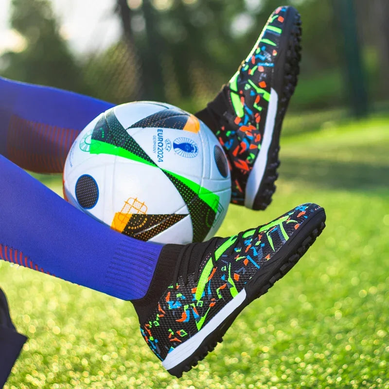 Chuteiras de futebol profissional para homens, sapatos de malha respirável, botas de futebol antiderrapantes, tênis masculinos, sociedade juvenil