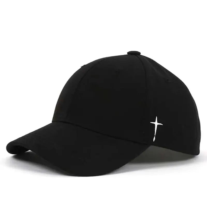 Unissex simples cruz gota de água bordado bonés de beisebol primavera e outono ao ar livre ajustável chapéu casual protetor solar chapéu