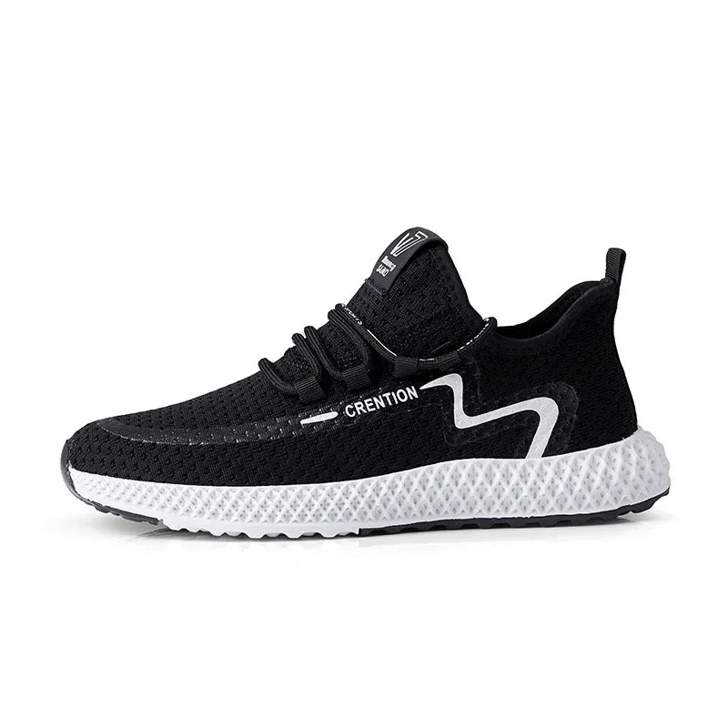 Sapatos casuais masculinos leves respiráveis sapatos brancos planos com cadarço tênis de skate masculino