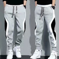Calças esportivas masculinas primavera outono masculino solto encaixe leggings retalhos correndo treinamento calças casuais moda outfit