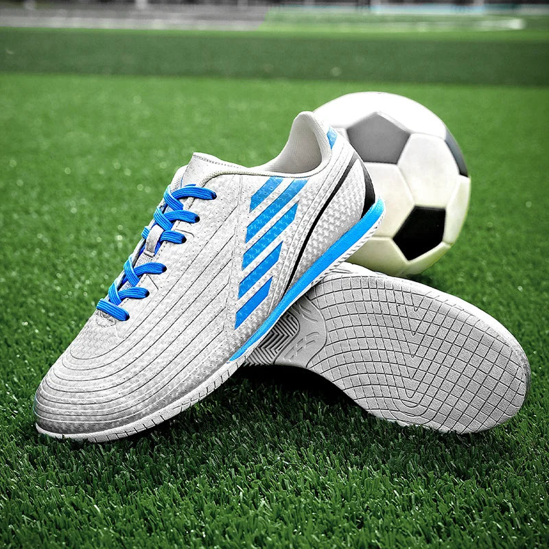 Sapatos de futebol originais dos homens botas de futebol criança cravejada tênis de futebol antiderrapante tênis de treinamento turf futsal formadores