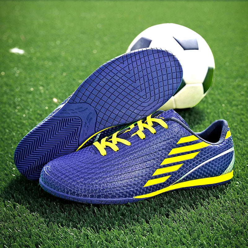 Sapatos de futebol originais dos homens botas de futebol criança cravejada tênis de futebol antiderrapante tênis de treinamento turf futsal formadores