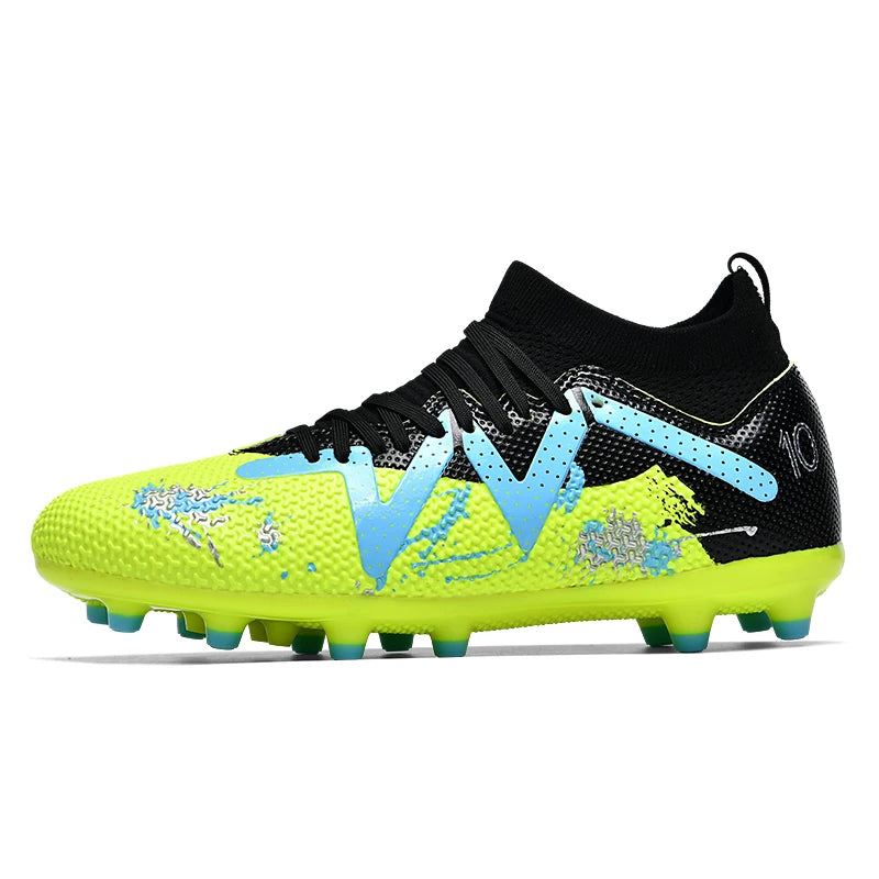 Botas de futebol profissional malha respirável juventude chuteiras antiderrapante tênis rápidos moda grama artificial sapatos de futebol