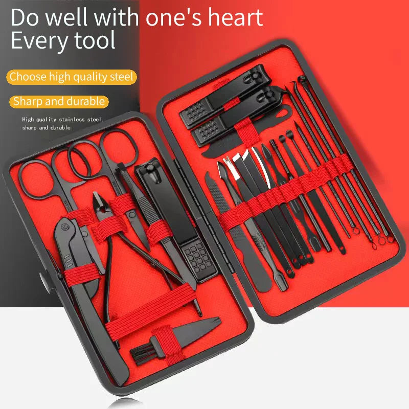 Nail Clipper Set para Manicure e Pedicure, Ferramentas de beleza convenientes, Nail Trimmer, Ear Peeling Knife, T