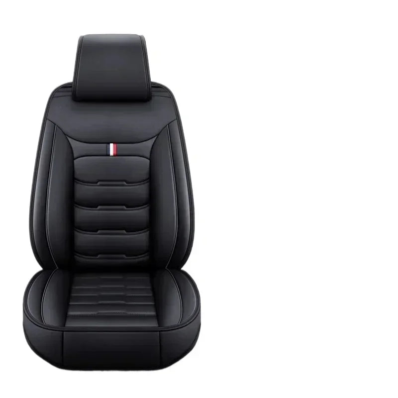 Conjunto de capas para assento de carro, couro pu, protetor de banco dividido frontal único, quatro estações, universal, adequado para a maioria dos acessórios de carro suv