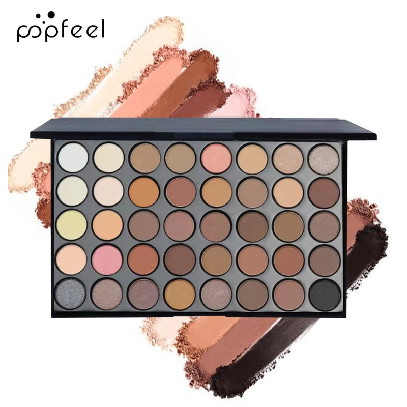 Conjunto de maquiagem Popfeel-Eye para mulheres, paleta de sombras, delineador, rímel, lápis de sobrancelha, maquiagem Tool Box, presentes