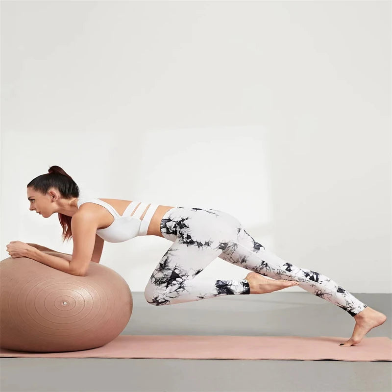 Mulheres sexy ginásio yoga leggings cintura alta push up leggins tie-dye sem costura fitness treino leggins esportes calças de corrida