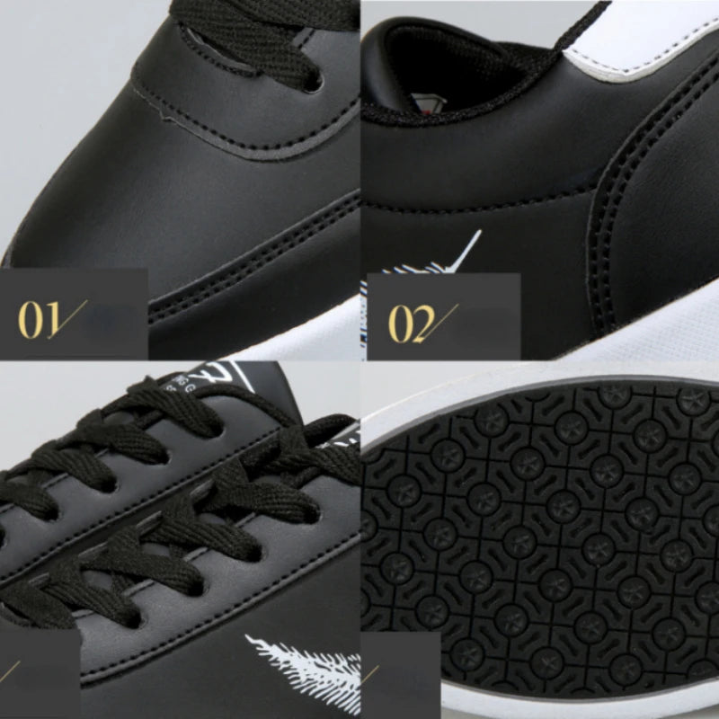 Branco masculino sapatos esportivos na moda sapatos casuais homem de couro apartamentos conforto resistente tênis casuais masculinos zapatillas de hombre