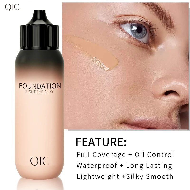 Creme líquido da fundação 30ml, impermeável, controle do óleo, base do acne, composição, hidratação, matte, ocultador, cosmético