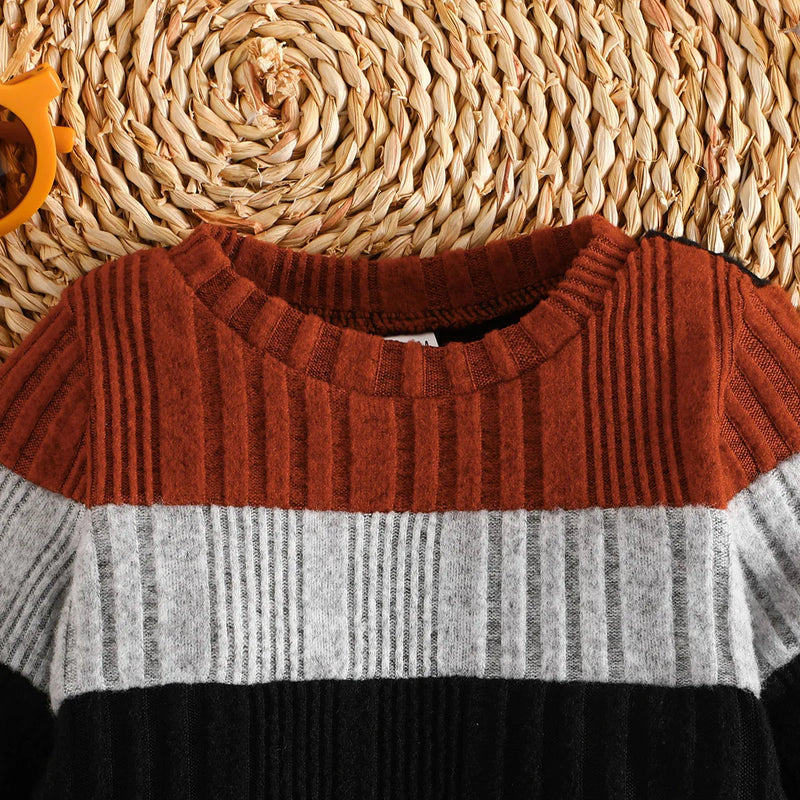 Conjunto de roupas de bebê meninos 3-24 meses manga longa suéter de inverno quente e calça longa roupa terno para bebê recém-nascido