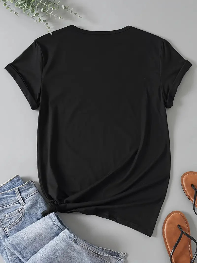 Camiseta esportiva casual feminina brooklyn new york impressão elástica em torno do pescoço tecido respirável manga curta camiseta de fitness