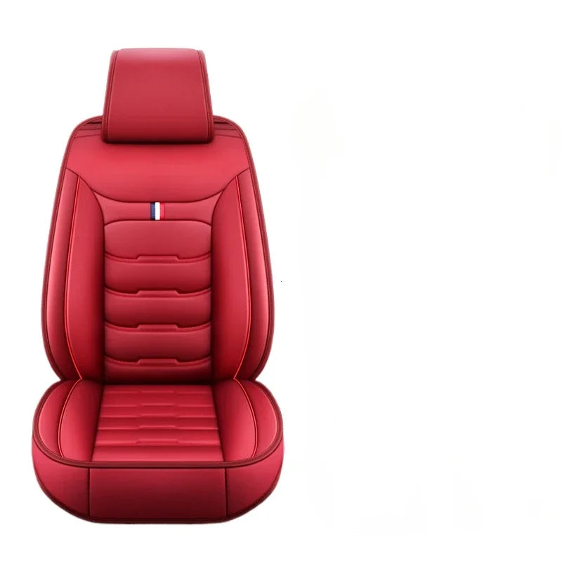 Conjunto de capas para assento de carro, couro pu, protetor de banco dividido frontal único, quatro estações, universal, adequado para a maioria dos acessórios de carro suv