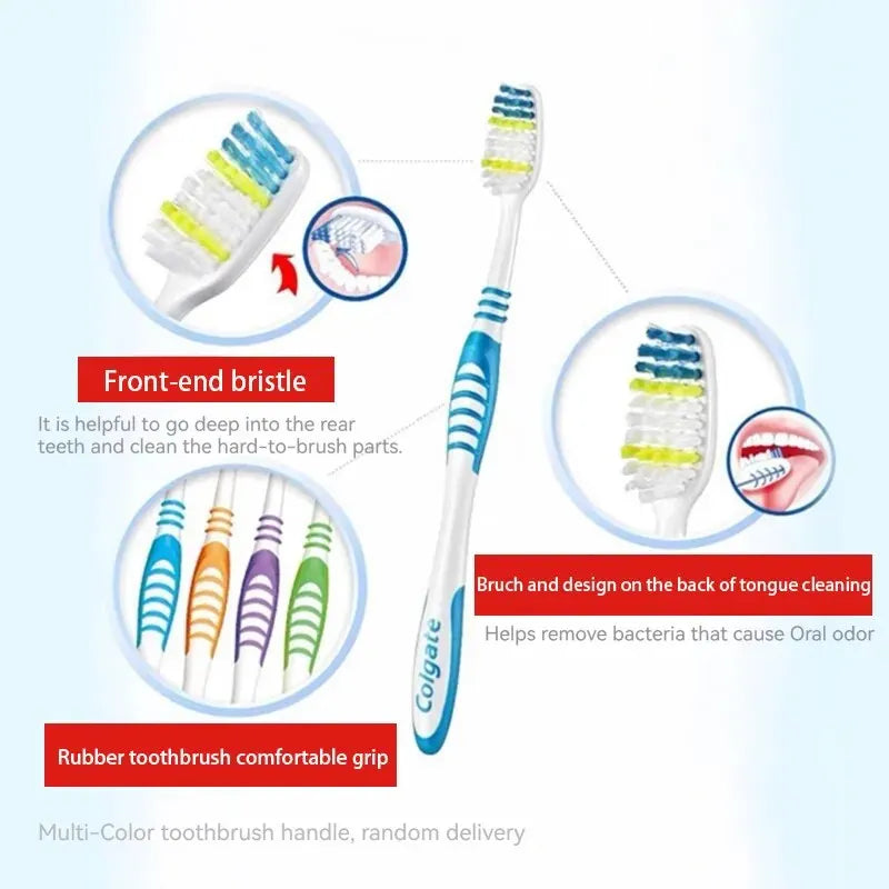 Six Packs Toothbrush Tooth Cleaning Família Casal Fine Soft Medium Hair Travel Suit para homens e mulheres Back Tooth Cleaning